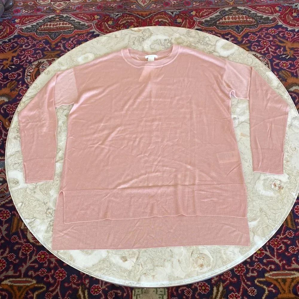 NWT H&M Soft Pink Oversized Light Knit Sweater - Picture 9 of 14